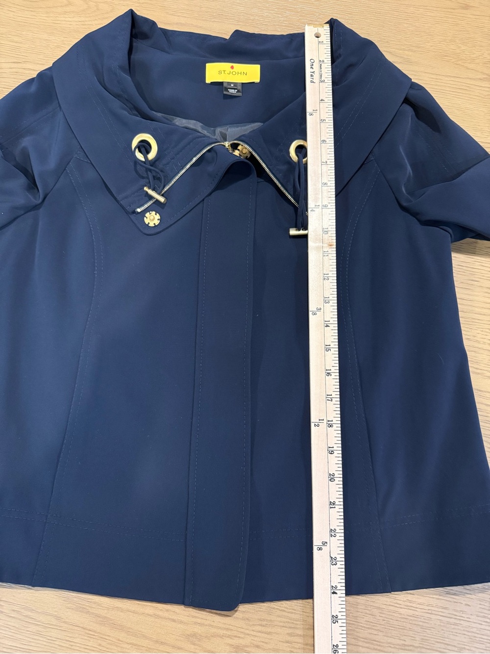 St. John Sport Zip Front Jacket Cape Cod Designer Luxury Career Travel Medium - Picture 8 of 13